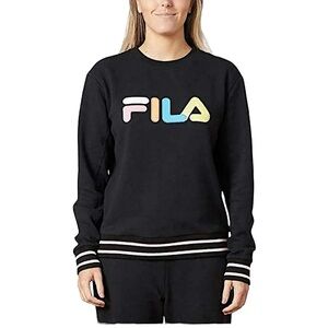 VINTAGE FILA Crewneck Sweatshirt Women’s Large Black Excellent Condition